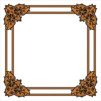 Gold Geometric Oval Frame For Decorative Use vector