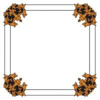 Gold Gridline Frame With Elegant Inner Accent Trim vector