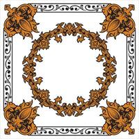 Elegant Gold Scroll Frame For Certificate Borders vector