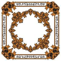 Gold Crystalized Edge Frame With Glamorous Pattern vector