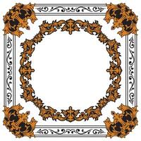 Decorative Gold Rectangular Frame For Branding Purposes vector