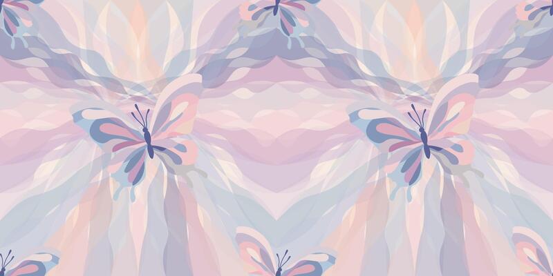 Butterfly Holographic in a Seamless Pattern. abstract geometric shape in trendy 90s, 00s psychedelic style. Holographics Illustration elements and signs.