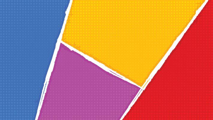 Abstract Blank Comic Book Panel Torn Background with Pop Art Style