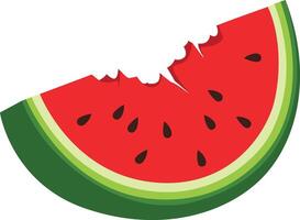Slice of watermelon isolated on a transparent background vector