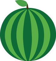 Simple flat cartoon watermelon isolated on transparent background vector