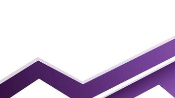 Minimal purple abstract geometric banner background, purple geometric border on white background with copy space vector