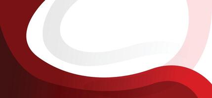 Modern red abstract curve gradient on a white background with copy space vector