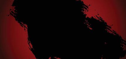 Red grunge texture border on a black background with copy space vector