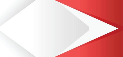 Red white abstract horizontal banner background with copy space vector