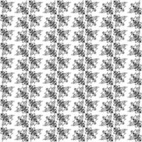 a black and white pattern with many small flowers vector
