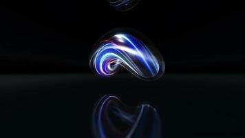 3d model with motion of color lines video