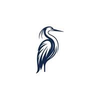 a heron is standing on a white background vector