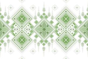seamless green geometric pattern vector