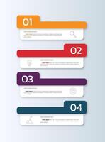 Four-Step Infographic for Business Process and Data Visualization vector