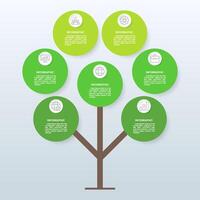 Infographic Tree Diagram for Business Strategy vector