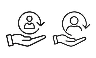 User account management and support concept, illustration vector