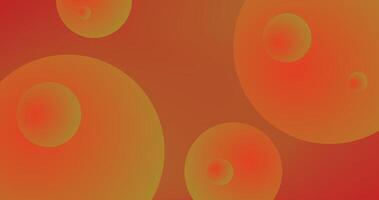 Dark Orange Gradient Abstract background with sphere balls illustration vector