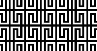 Vertical S shape Seamless black and white geometric pattern background vector
