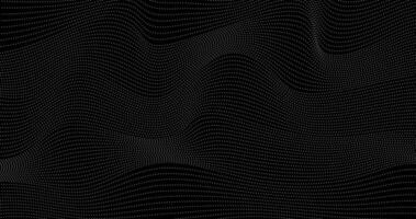 white Wave of particles geography grid on black Abstract background with dynamic waves illustration vector