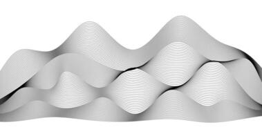 Black geography wavy lines on white Abstract background illustration Black and white graphics vector