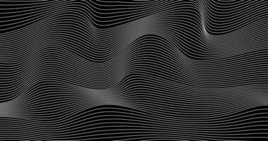 white horizon Abstract wavy lines on black background geography design vector