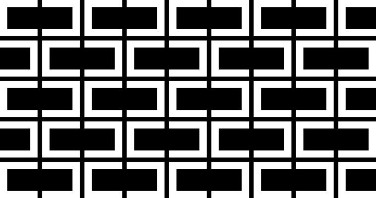Horizon black bricks with white double frame pattern