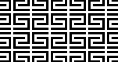 S shape Complex maze Geometry puzzle pattern Seamless black and white vector