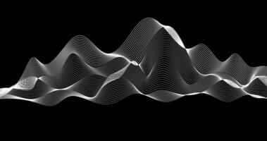 horizon geographic white Abstract wave on a black background. Wave of particles illustration. vector