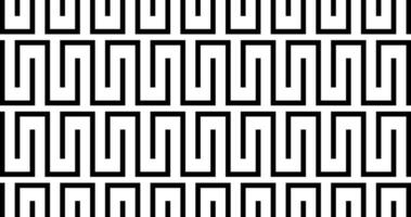 Seamless geometric pattern based on repetitive simple forms Black and white horizon background vector
