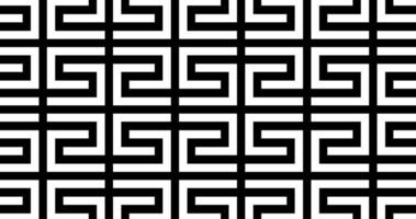 Seamless Complex maze Geometry puzzle Black and white pattern background vector