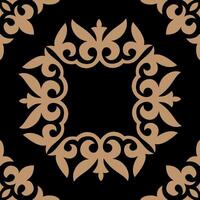 Oriental classic pattern with damask, arabesque, floral elements. Traditional square Turkic ornament for ceramic tile. Seamless abstract background with repeating elements. For ceramic, porcelain vector