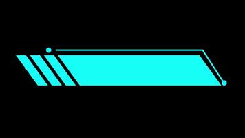 Stylized cyan interface strip accented by angled lines, delivering a clean visual designed for futuristic HUDs and digital overlays in motion graphics video
