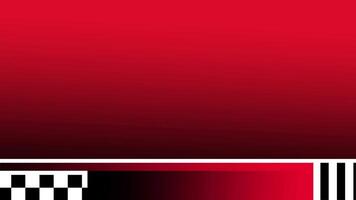 A bold red and black gradient design accented by a small checkered pattern, evoking intense energy and speed for racing visuals video