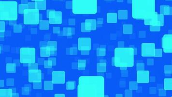 A soothing blue backdrop featuring digital squares suggests a tech interface or background transition for animated scenes video