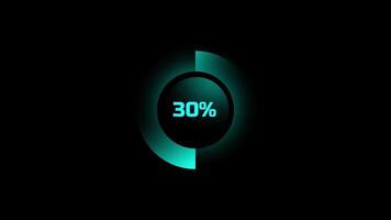 Sector-based loader with dual animated arcs and centered percentage display, built for cyber-themed interfaces and digital user environments video