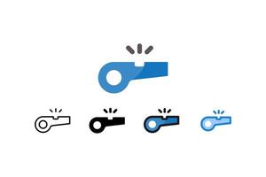 five different whistle version icons. vector