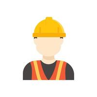 Worker icon in flat design, perfect for constructionrelated websites, presentations, and infographics depicting labor, building, and development concepts. vector