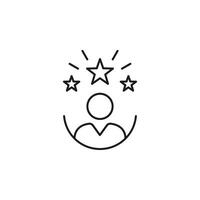 The concept of customer satisfaction with people and three stars, great for websites, social media and marketing materials to illustrate high ratings. vector