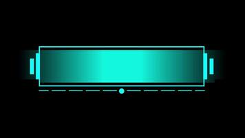 A glowing cyan tech-block style interface element built for futuristic processors, data readouts, and sci-fi digital display environments video