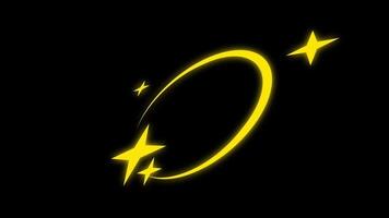 Yellow starlight swirl animation with sparkles creates a magical spinning effect suited for transitions or fantasy-themed visual sequences video