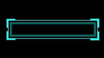 An electric blue glowing capsule frame that evokes high-tech data access, ideal for futuristic UI systems or HUD design animations video