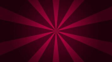 Animated maroon and burgundy rays radiating from a central point creating geometric background video