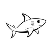 Blacktip Shark Outline Drawing vector