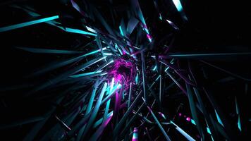 Rosa e ciano apocalípticos fragmentos fundo vj ciclo dentro 4k video