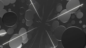 White Abstract Circle Shapes Movement Background VJ Loop in 4K video