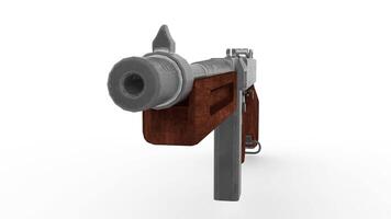 thompson submachine gun with white background video
