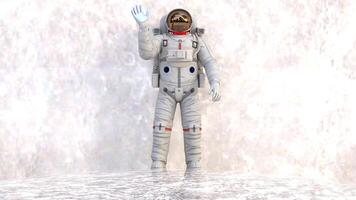 astronaut in spacesuit on moon video