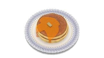 pancake with honey in plate video