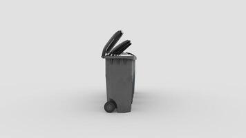 plastic trash can open and close video