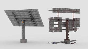 solar panel with white background video